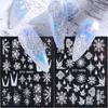 Ultra-dünne Schneeflocken Prägung Weihnachten DIY Nagelkunst Dekoration Maniküre Design Nagelkunst Aufkleber 5D Nagel Decals