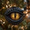 2D Dragon Eye Flat Ornament For Christmas Tree Dragon'S Eye Fantasy Round Holiday Decoration Gothic Xmas Gifts For Women Men