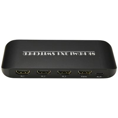 Prepínač HDMI 8K 3v1 výstup Prepínač HDMI 2.1 3 Port s IR diaľkovou podporou 8K 60Hz 4K 120Hz HDCP