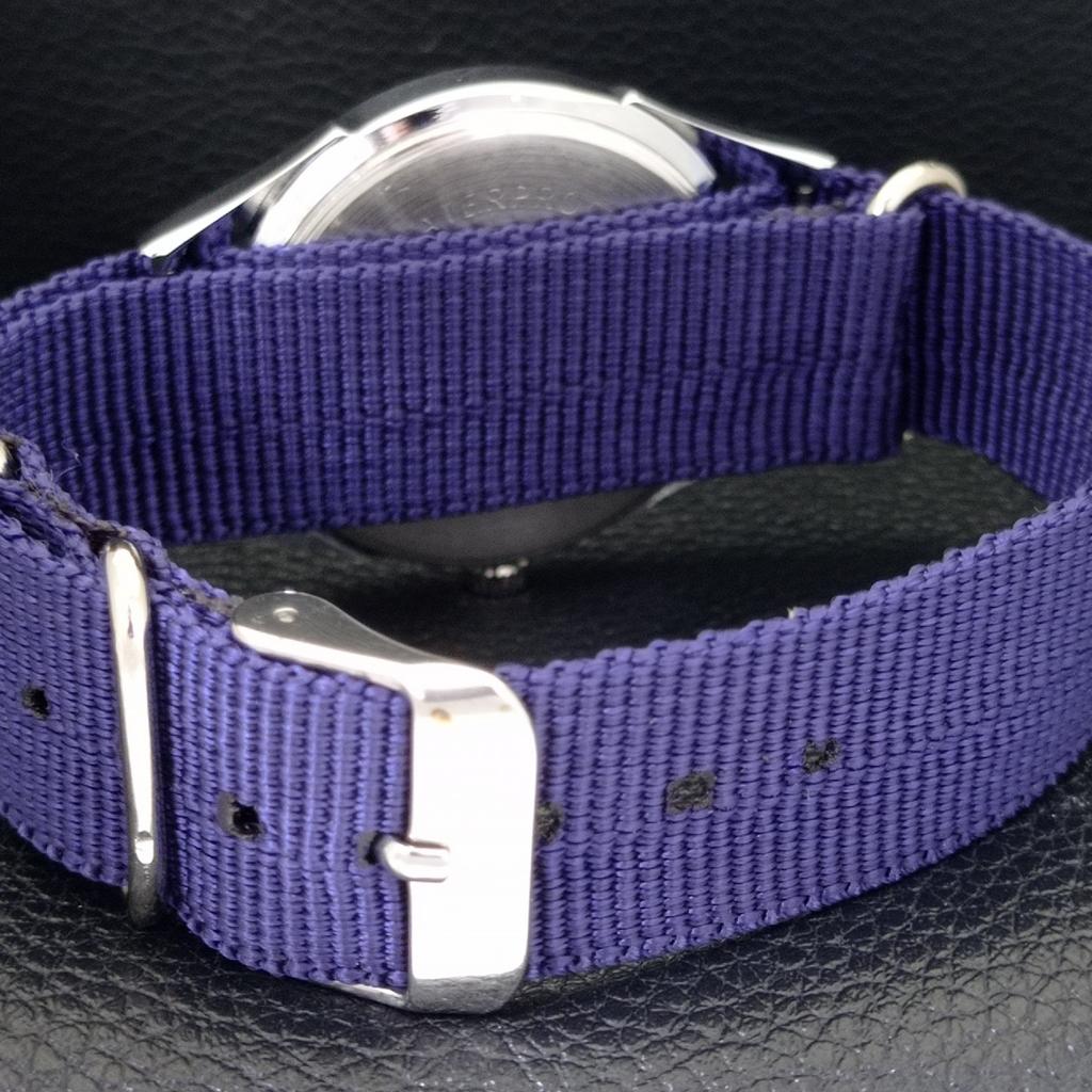 HAND-WINDING SWISS MENS VINTAGE REFURBISHED BLUE COLOR DIAL WATCH a700967-5 R205a-a700967