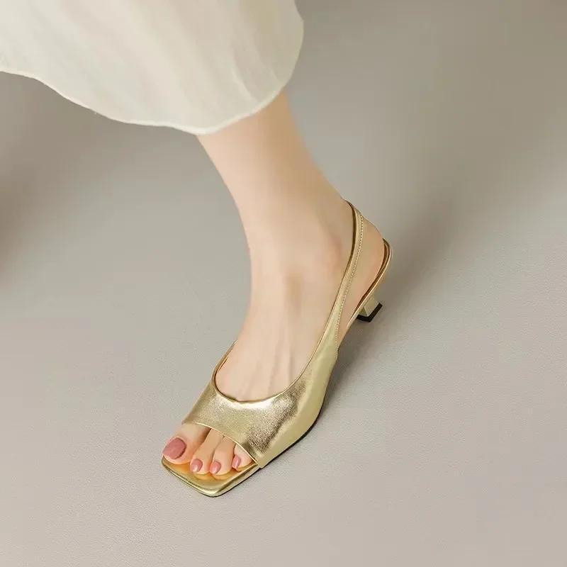 

Summer Slim Heels, Open Toe Women s High Heels, 2026 Fashion Dress, Hanging Strap, Sexy Women s High Heel Sandals 35 золотой