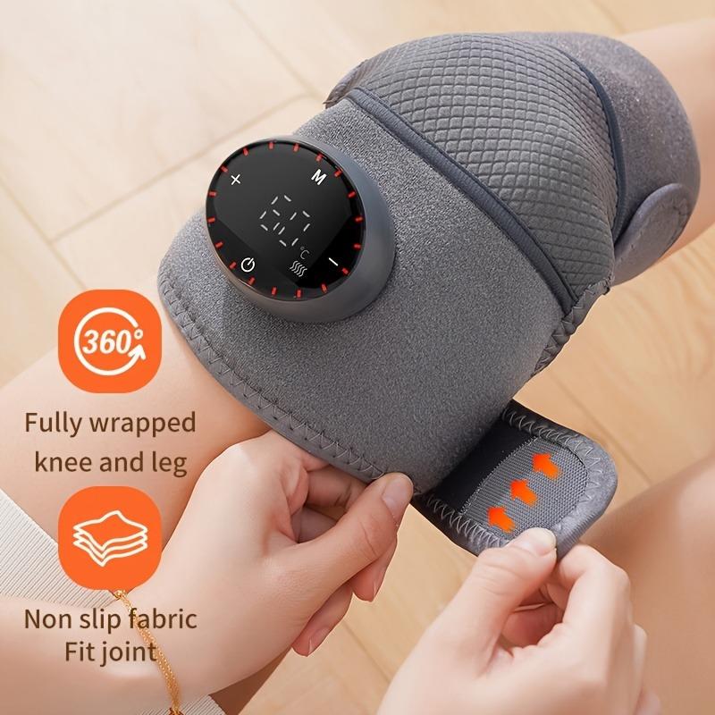 Rechargeable Knee Massager with Heat - Ideal for Post-Work, Sedentary Lifestyle, and Relaxation, Battery-Powered, Polyester Material, Knee