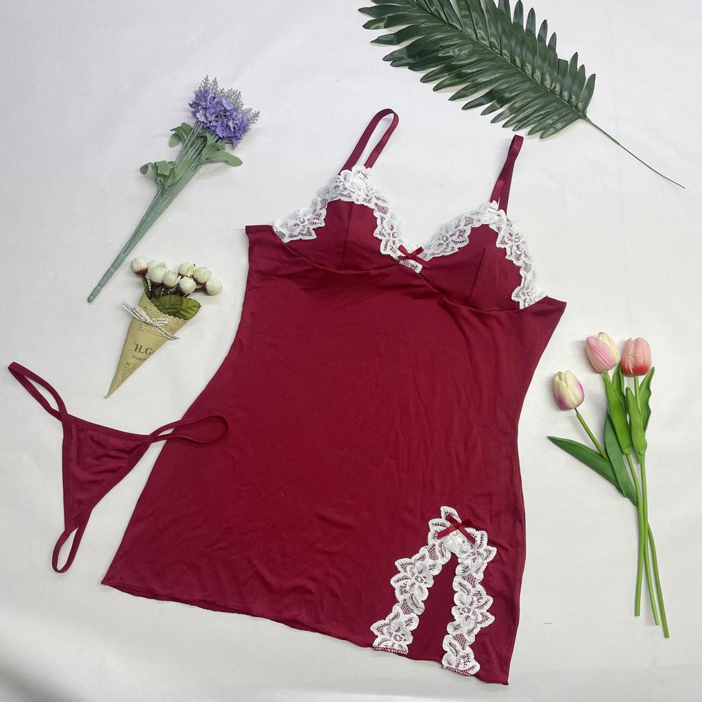 Luxurious Plus Size Lace Camisole Nightgown for Women