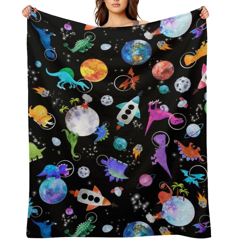 Dinosaurier Astronauten im Weltraum Überwurfdecke Quilt Sofabett Schöne Umzugsdecken
