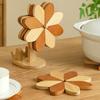 Decorative Wood Trivets Thicken Pot Holders Eco-Friendly Pot Holder  Dining Table