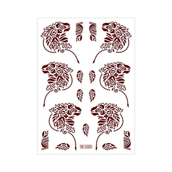 Skin-friendly Convenience Tattoo Stickers Water Transfer Paper Red / Clear / Brown 148 Mm/5.83