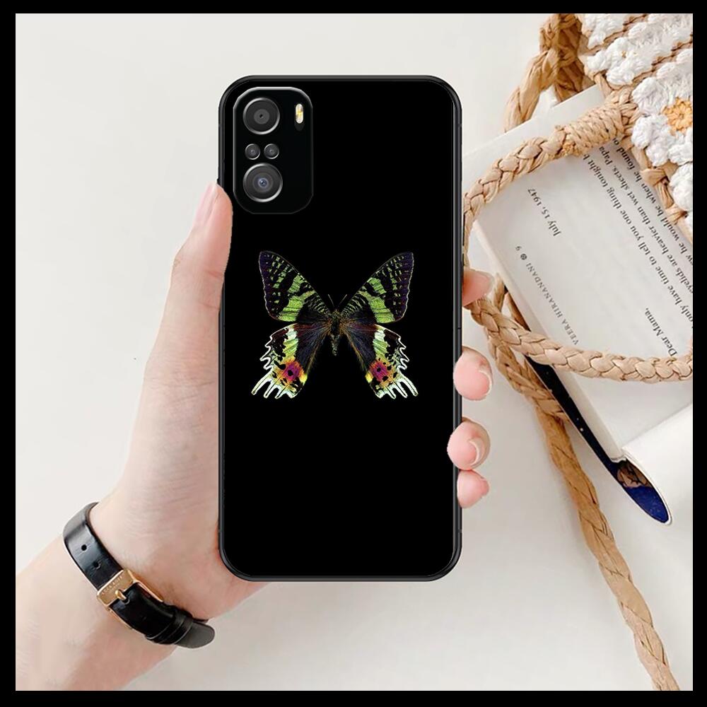 Schöne Schmetterlingsmuster Handyhülle für xiaomi redmi 11 Lite pro Ultra 10 9 8 MIX 4 FOLD 10T Schwarze Hülle Silikon Rückseite Hübsch
