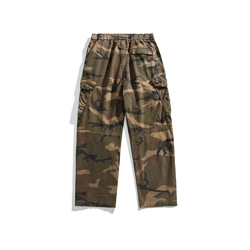 Retro Herren Camouflage Overall Herren High-End Locker Gerade Hose Trendmarke Sporthose Herrenhose