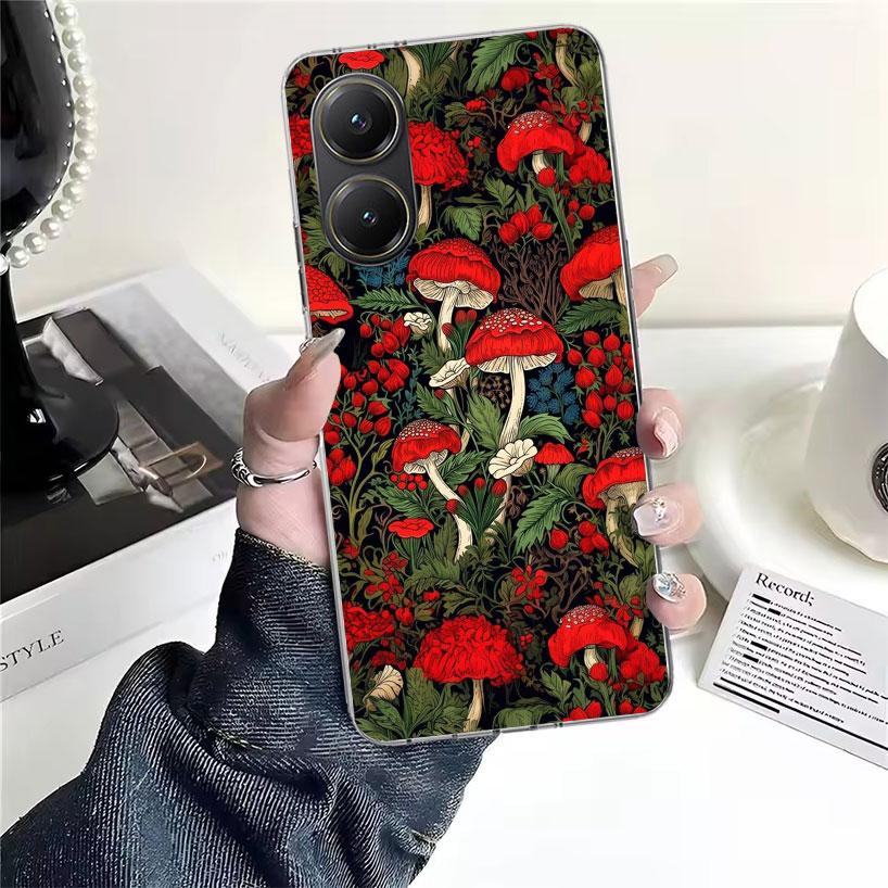 Colorful Mushroom Soft Phone Case For Xiaomi Redmi 15C 15 13C 13 Poco X5 X6 X7 F7 Ultra M7 12C 12 10 10C 9C 9A 9T 9 Fundas Poco