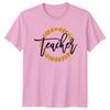 Teacher Floral Wreath Graphic TShirt Educator Job Tee