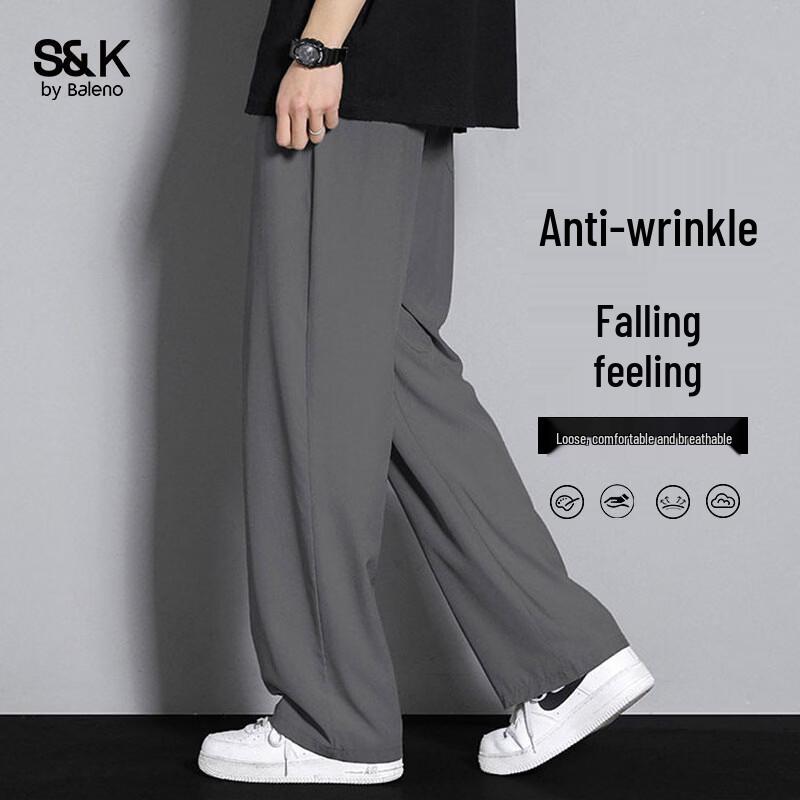 Baleno Men s Ice Silk Breathable Straight Leg Loose Casual Pants 4XL