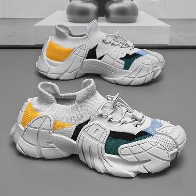 Scarpe da Passeggio Casual Traspiranti da Uomo per l'Estate, Sneakers da Corsa alla Moda, Scarpe Tenis Comode con Zeppa, Scarpe Calzino da Uomo a Piedi Nudi