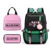 School Season Student Schoolbag Digital Printing Polyester Backpack Cartoon Satchel Pencil Case