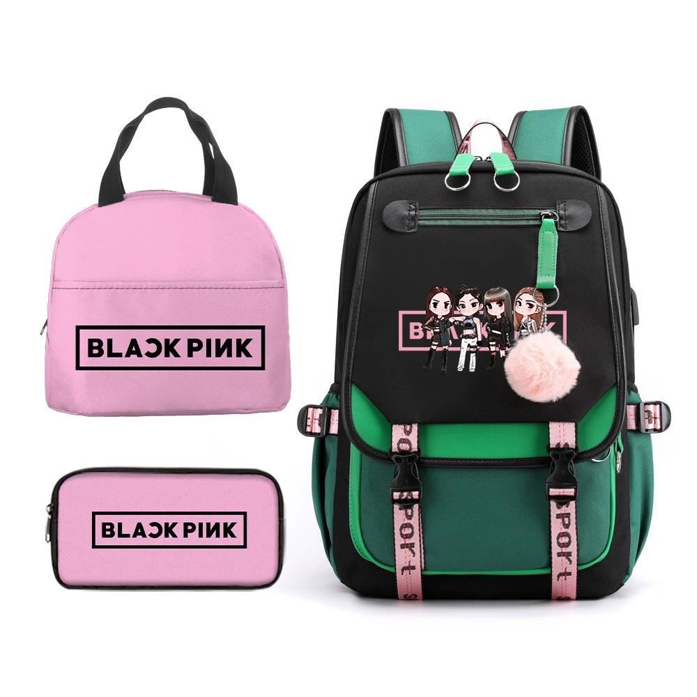 School Season Student Schoolbag Digital Printing Polyester Backpack Cartoon Satchel Pencil Case