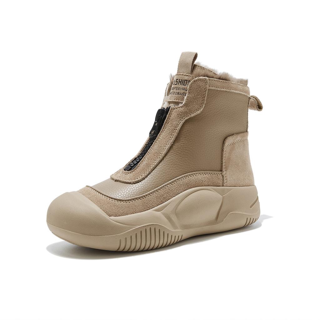 Snow boots women's autumn and winter new casual high-top thick-soled thickened cotton shoes winter zipper velvet short boots tide