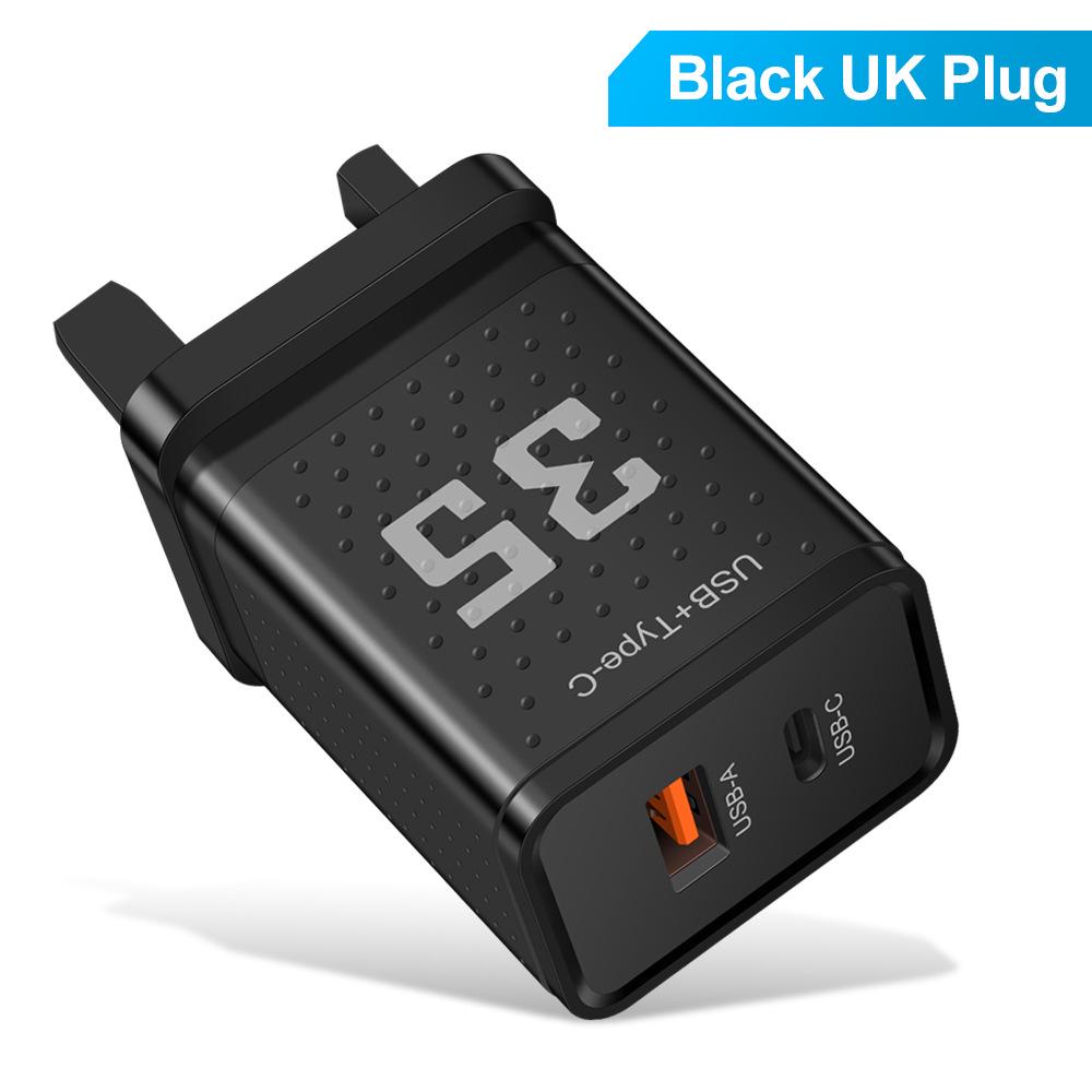

20W 3A PD+USB Travel Charger with US/EU/UK Plug