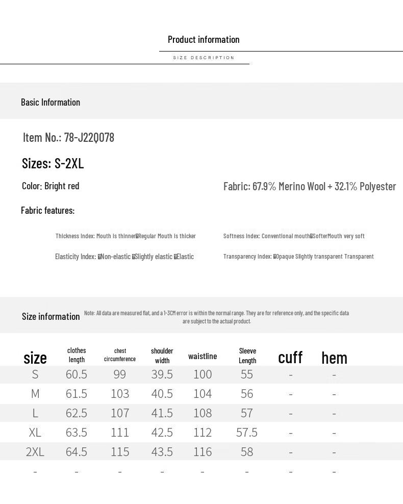 XUEXI Women's Double-Faced Wool Cashmere Short Winter Coat