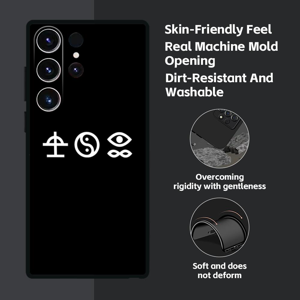 

Bad Omens Artwork logo Phone Case For Samsung Galaxy S25 S24 S23 S22 S21 S20 Plus Ultra Note20 Soft Black Galaxy S21+ 5G