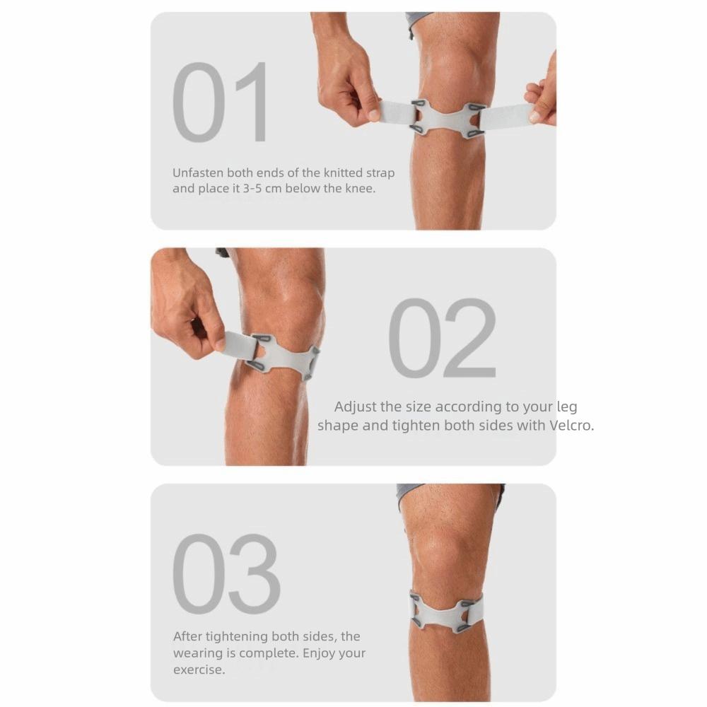 1Pair Breathable Knee Patella Support Adjustable Sport Knee Wrap Fitness Supports Sports