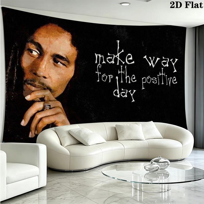 Bob Marley Poster Wall Tapestry Aesthetic Wall Hanging Printed Fabric Blanket Decorative Tapestries for Bedroom Living Room Home Decor