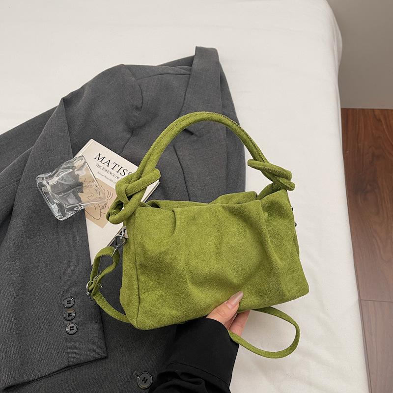 Retro Suède Eenvoudige Crossbody Tas Dames Handtas Casual Comfortabel En Veelzijdig Textuur Schouder Woon-werkverkeer Tas