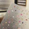 Cartoon color cute graffiti nail art sticker DIY girl Xiaohongshu uncurled edge nail sticker ornament sticker