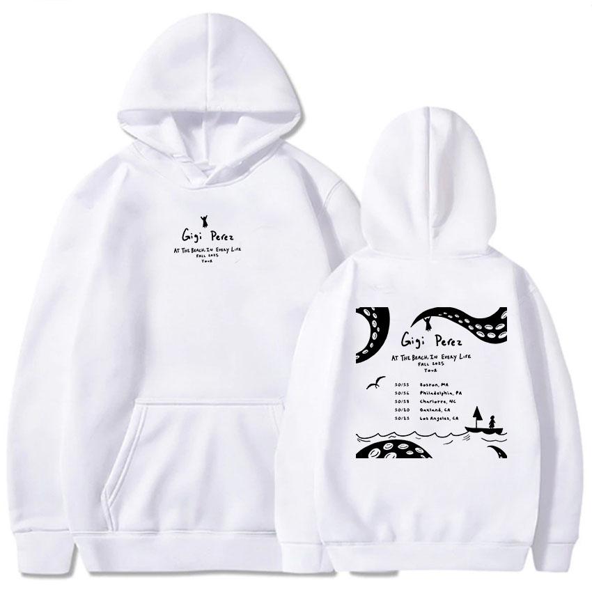 Na pláži, v každém životě Tour 2025 Mikiny Gigi Perez Grafický potisk Mikiny Dlouhý rukáv Dámské Pánské Sudaderas Unisex Top
