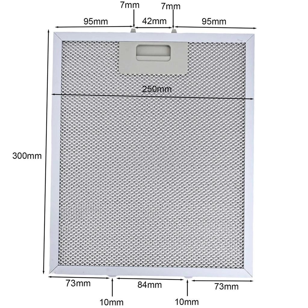 2PCS Grease Filters For Cooker Range Hood Metal Mesh Extractor Vent Filter 300 X 250mm Range Hood Fan Filter Kitchen Tools