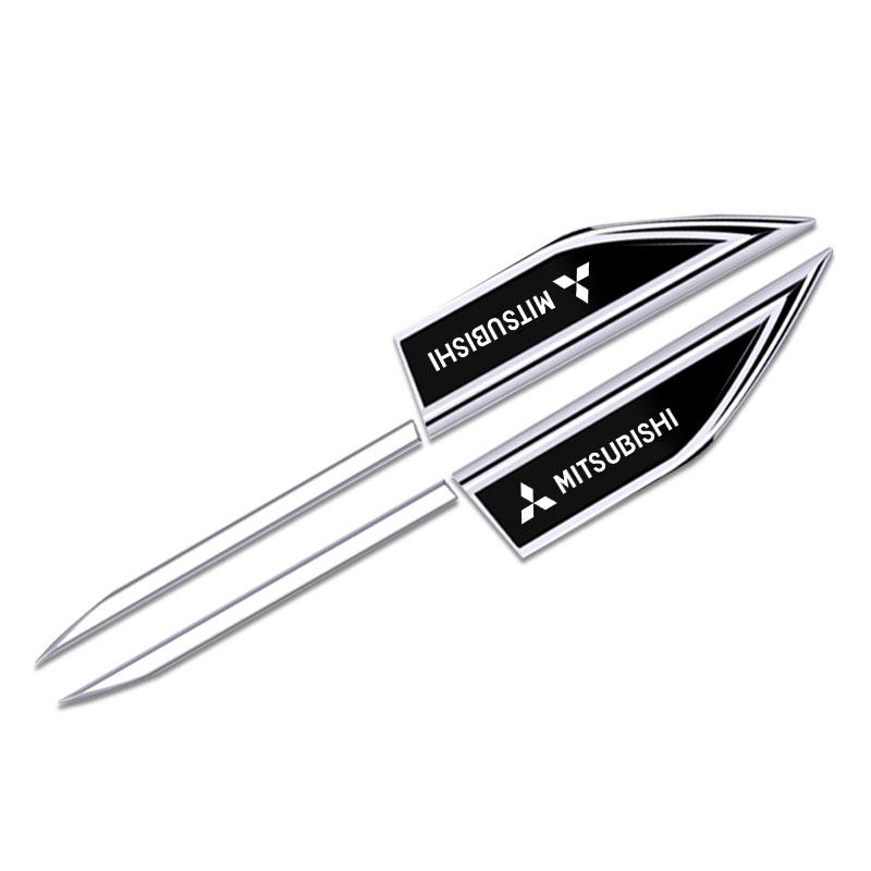 Adesivo Metallico Protettivo per Carrozzeria Auto Emblema Lama Laterale Parafango Auto per Mitsubishi ASX Pajero Outlander L200 EVO Lancer EX Accessori