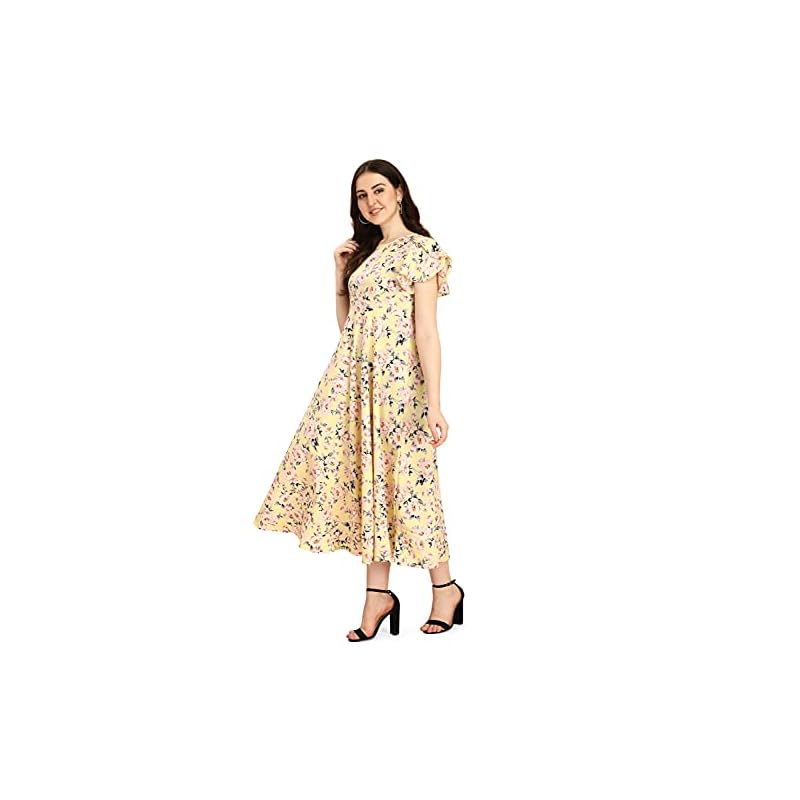 OOMPH! Women' Western & Fusion wear Midi Dresses for Women, Beach, md301