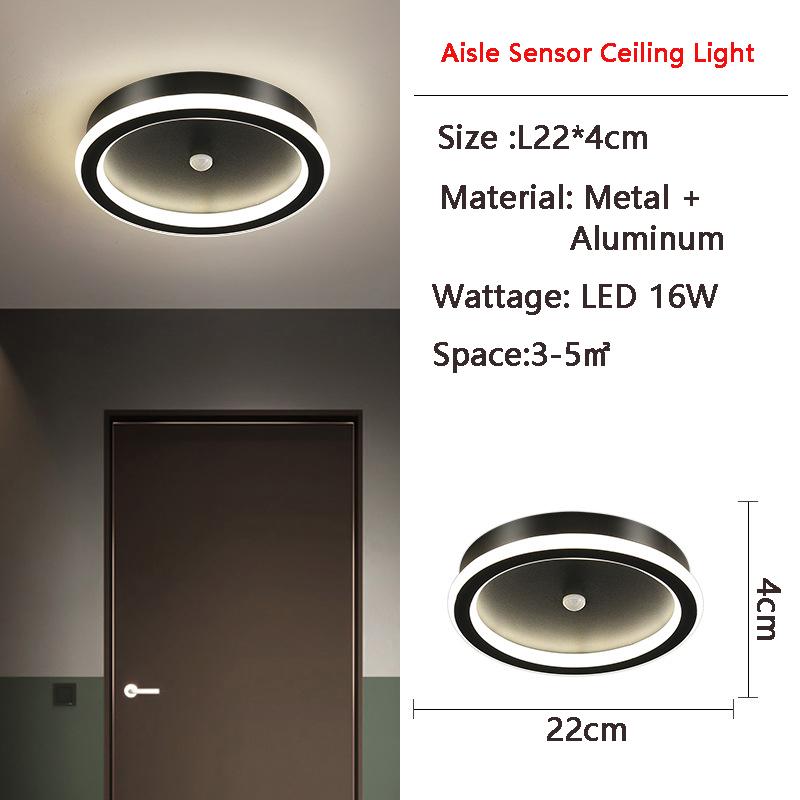 

Human Body Induction LED Ceiling Lamp for Corridor Aisle Interior Round PIR Motion Sensor 9W 14W 16W for Living Room Porch 220V Cool White