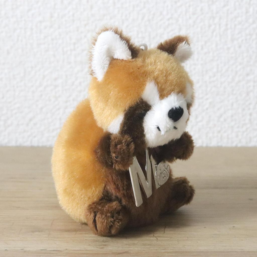 Take Off Red Panda Plush Toy Strap with Initial Charm [M] Angel's Mischief Series