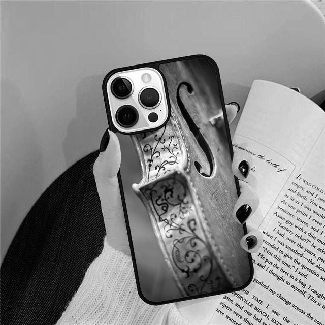 Musical Cello Violin Coque Shell For iPhone 17 Air 15 16 14 13 12 Pro Max 11 Pro Max Plus Phone Case Cover