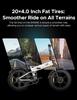 ENGWE ENGINE X 250W Electric Bike - 42km/h, 120km Range, 20" Fat Tire E-Bike with 7-Speed Gears