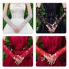 2 Stück Blumen-Spitzen-Fingerlose Handschuhe Tanzpartys Überschuhe Ärmel für Hochzeiten und Veranstaltungen