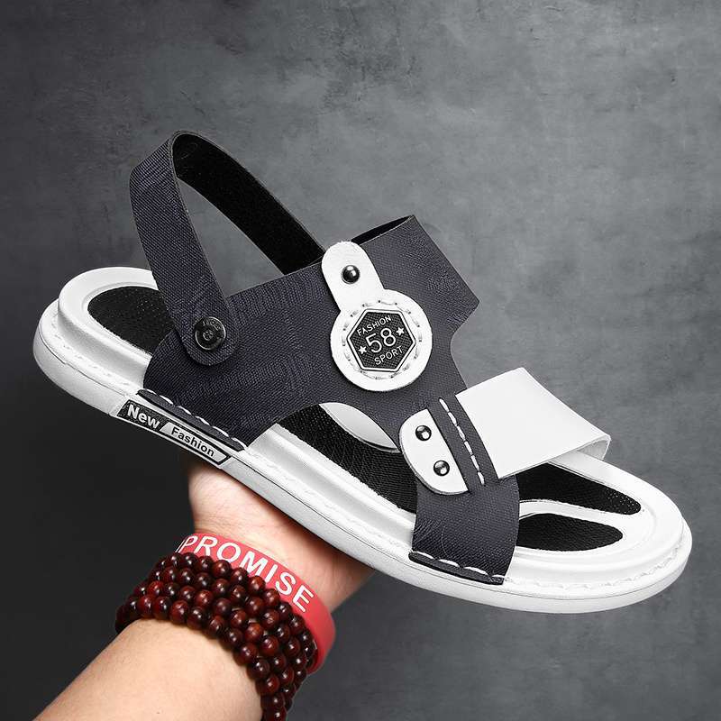 Sandals for men driving two wear 2025 new summer non-slip slippers for men wearing waterproof men's sandals