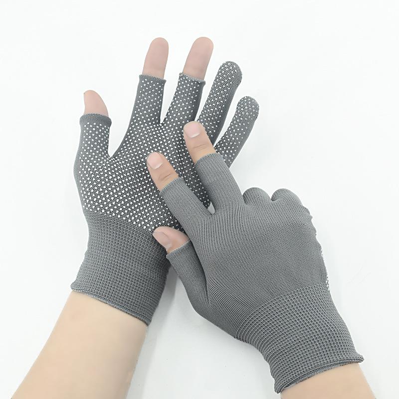 Men's & Women's Wear-resistant, Non-slip, Sun-protection Cycling & Labor Gloves - Two-finger Exposure, Four Seasons Suitable
