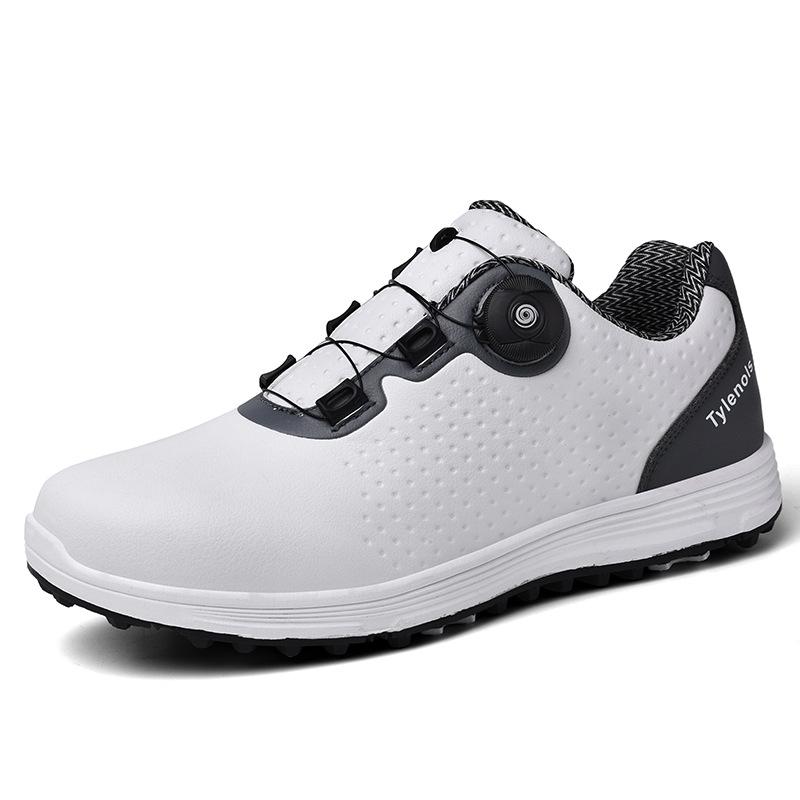 Golf shoes men's new fixed nails rotating buttons new non-slip waterproof breathable sports golf shoes