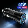 QC3.0 45W Car Charger USB Type C Dual Port Fast Charging Car Power Adapter Universal Phone For Samsung For iPhone Series ect.