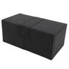 Card Deck Box with 3 Drawers Large Capacity Magnetic Closure PU Leather Game Card Storage Box for Holding Over 200