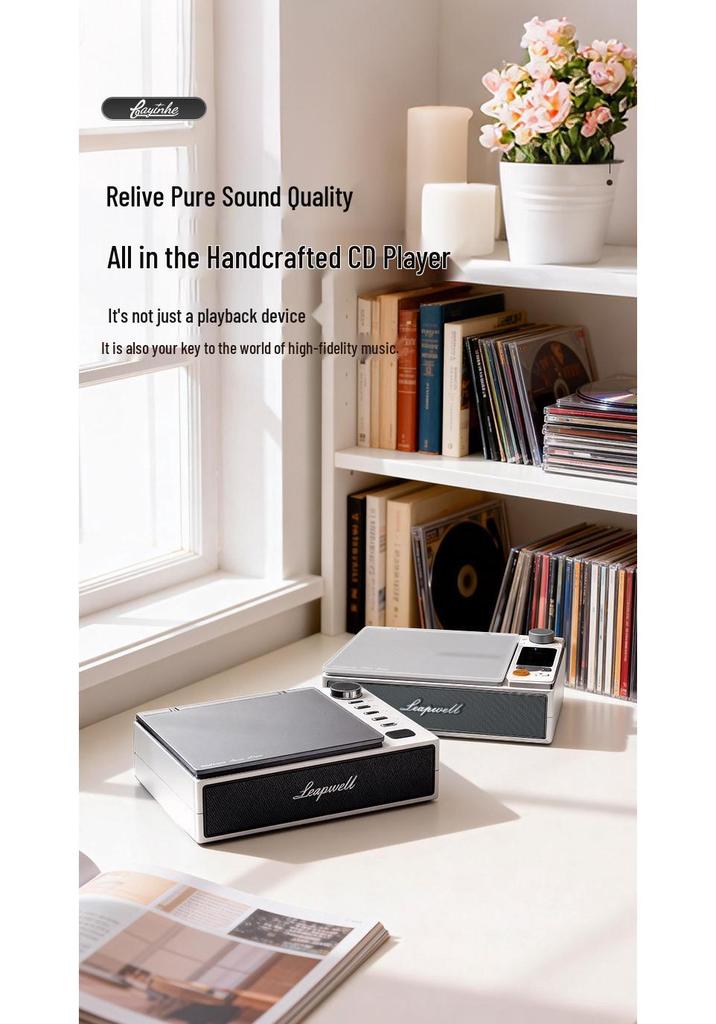 All-in-One Retro CD Player & Bluetooth Speaker with Screen