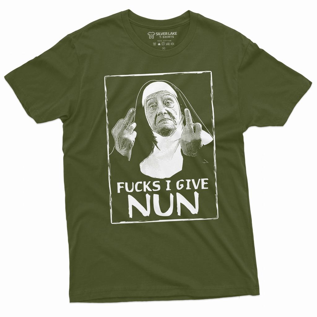 Nun F*cks Given: Men's Humorous Unholy Shirt - Perfect for Funny Gifts