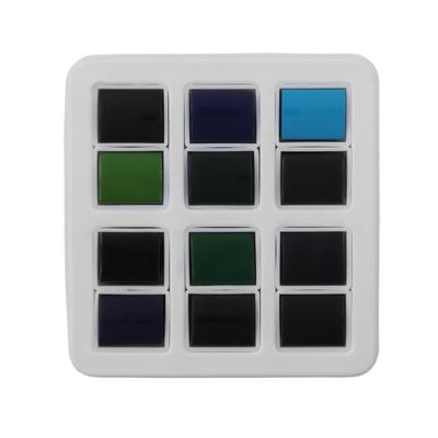 12 Stück Aquarellfarbset Dunkle Farbe Ozean Wald Serie Umweltschutz Malerei