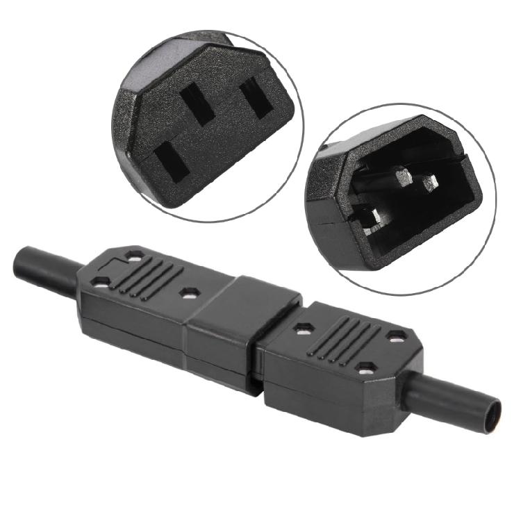 5pcs Universal 3 Pin Terminals Power Plug Adapter IEC 320 C14 Male C13 Female