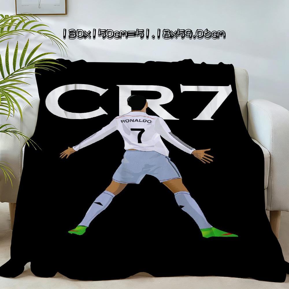 Knee Fashion Blanket Throw Winter Microfiber Oversized Baby Lightweight Flannel Fleece Bed Sofa Decoration C-CR7-R