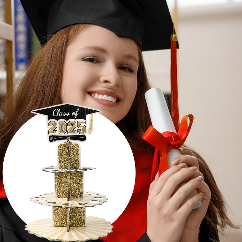 Money Holders For Graduation 3 Tier Graduation Cake Filled With Money 3 Tier Decorative Table Centerpieces Black And Gold Party