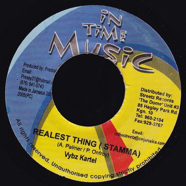 

7inch Record VYBZ KARTEL / HAWKEYE - Realest Thing (Stamma) / Nah Play W none In Time Music 2005 Jamaica Reggae, Ska & Dub Used