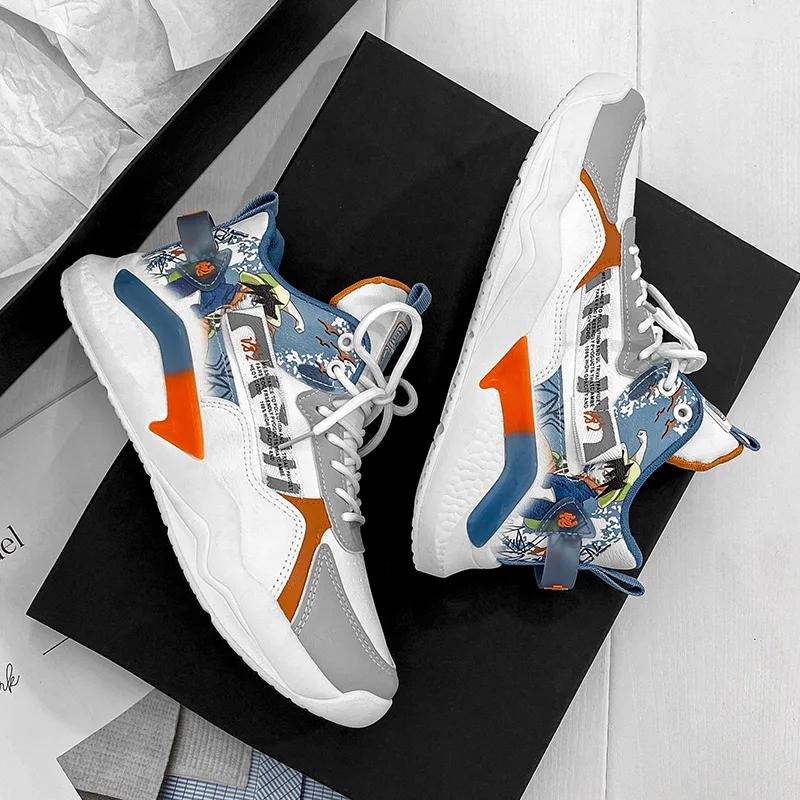 Fashion Men Sneakers Spring Breathable Basketball Shoes Outdoor Non Slip Wear-resistant Running Sports Shoes Casual Shoe Tenis Masculino