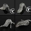 Rhinestone Inlaid High Heel Shoe Key Chain Keyring Creative Bag Ornament Gift