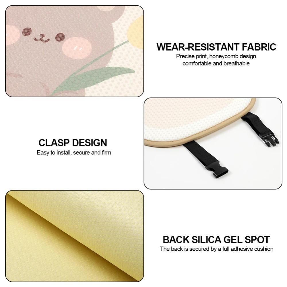 Protector Mat Cartoon Bear Car Seat Cushion Car Ice Silk Cushion  Car Interior Supplies